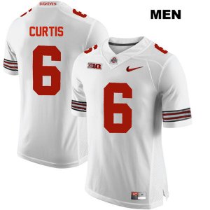 Men's NCAA Ohio State Buckeyes Kory Curtis #6 College Stitched Authentic Nike White Football Jersey SX20E74RK